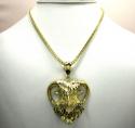 10k yellow gold aries ram pendant 