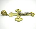 10k yellow gold two tone jesus cross pendant 