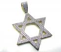 10k yellow gold jewish star of david pendant 