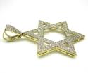 10k yellow gold jewish star of david pendant 