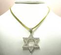 10k yellow gold jewish star of david pendant 