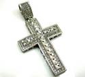 10k yellow gold two tone jesus cross pendant cz