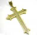 10k yellow gold cz diamond cross pendant
