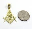 10k yellow gold free mason medium size pendant