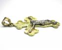 10k yellow gold two tone jesus cross pendant