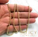 10k yellow gold moon cut bead link chain 18-26 inch 3mm