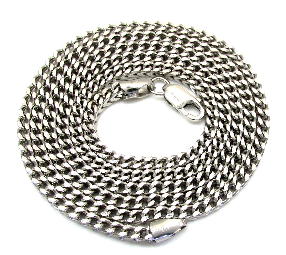 10k white gold franco box chain 18-26 inch 2mm