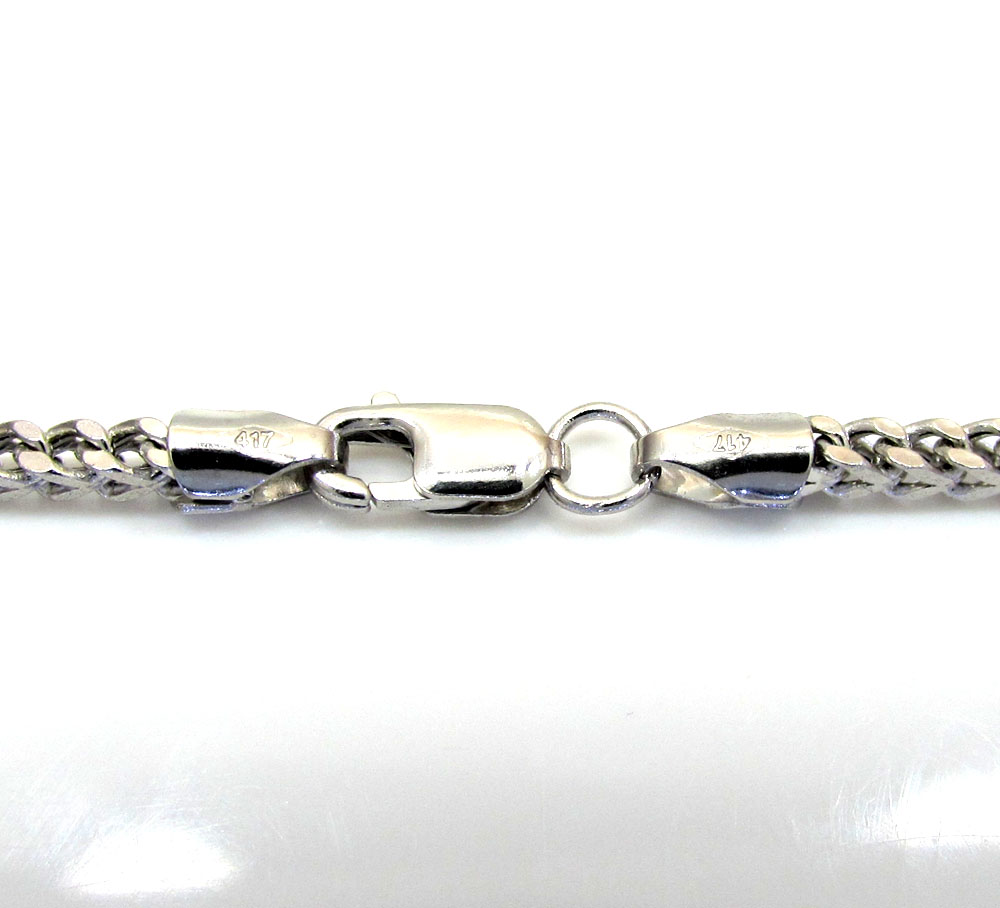 10k white gold franco box chain 18-26 inch 2mm