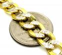 10k yellow gold thick diamond cut cuban chain 24-26 inch 9.5mm