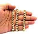 10k yellow gold thick diamond cut cuban chain 24-26 inch 9.5mm
