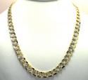 10k yellow gold thick diamond cut cuban chain 24-26 inch 9.5mm