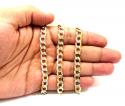 10k yellow gold thick diamond cut cuban chain 22-24 inch 7.6mm