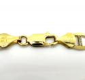 10k yellow gold thick diamond cut mariner bracelet 9 inch 9.2mm