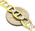 10k yellow gold thick diamond cut mariner bracelet 9 inch 9.2mm