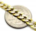 10k yellow gold diamond cut cuban bracelet 8 inch 6.3mm