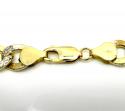 10k yellow gold diamond cut cuban bracelet 9 inch 9.6mm