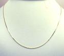 10k yellow gold skinny box link chain 16-20 inch 0.5mm