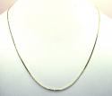 10k yellow gold skinny box link chain 16-24 inch 1.0mm