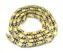 10k yellow and white gold fancy box bullet chain 30 inch 5.5mm