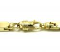 10k yellow and white gold fancy box bullet chain 30 inch 5.5mm