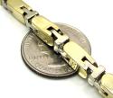 10k yellow and white gold fancy box bullet chain 30 inch 5.5mm