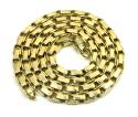 10k yellow gold fancy box bullet chain 30 inch 6mm