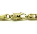 10k yellow gold fancy box bullet chain 30 inch 6mm