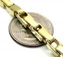 10k yellow gold fancy box bullet chain 30 inch 6mm