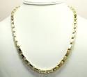 10k yellow gold fancy box bullet chain 30 inch 6mm
