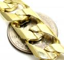 10k yellow gold thick cuban chain 30 inch 13.5mm