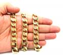 10k yellow gold thick cuban chain 30 inch 13.5mm