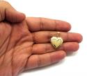 14k yellow gold picture heart locket pendant 