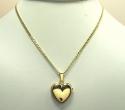 14k yellow gold picture heart locket pendant 