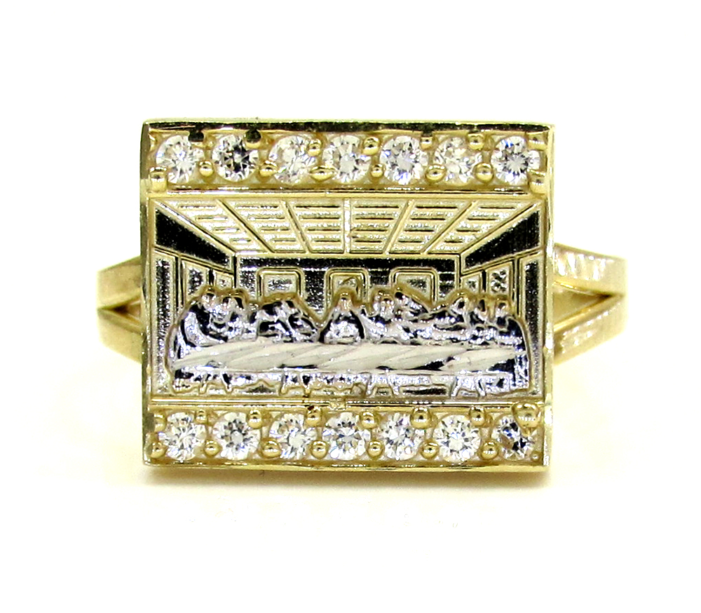Ladies 10k two tone cz 