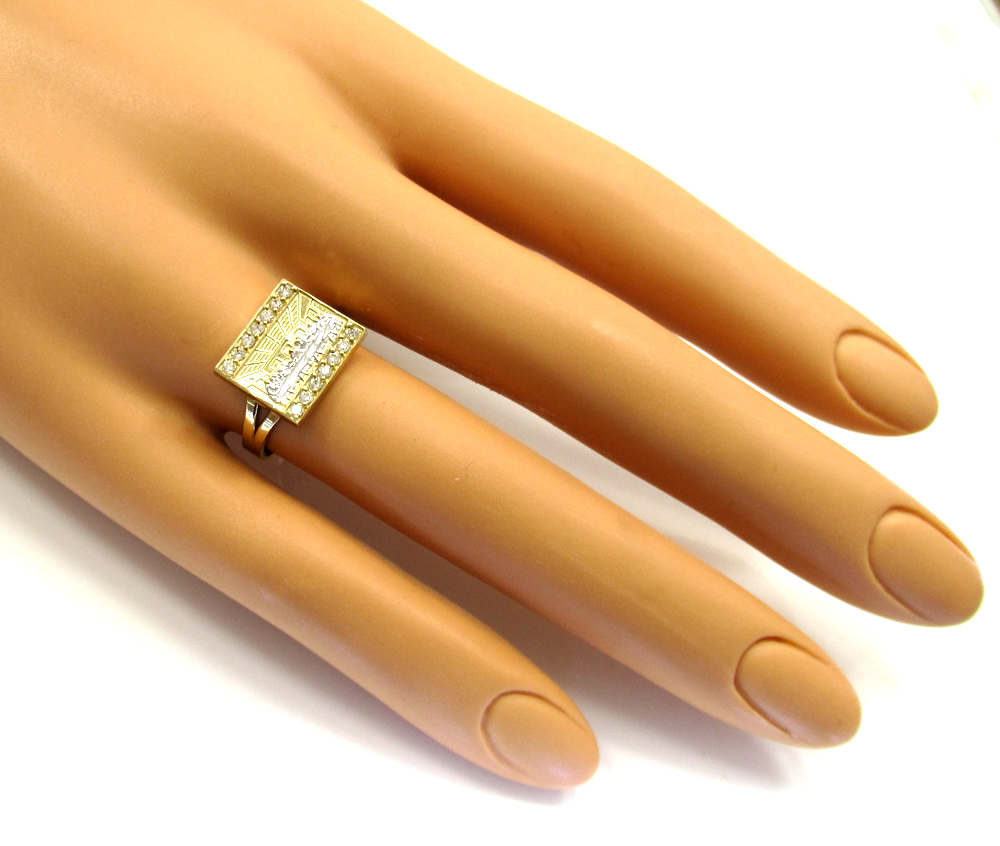 Ladies 10k two tone cz 