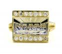 Ladies 10k two tone cz 