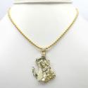 10k yellow gold jesus carrying cross medium pendant