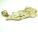 Mens 10k yellow gold large praying hands pendant