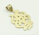 Ladies 10k yellow gold fancy love pendant