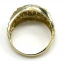 14k two tone small cz presidential ring 0.45ct