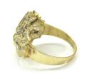 Mens 10k two tone indian chief cz head ring 0.35ct