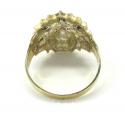 Mens 10k two tone indian chief cz head ring 0.35ct