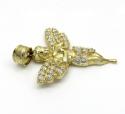 10k yellow gold mini baby cherub angel pendant 1.50ct