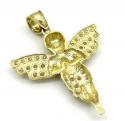 10k yellow gold mini baby cherub angel pendant 1.50ct