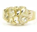 Mens 10k yellow gold small nugget ring