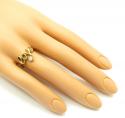 10k yellow gold script love ring 0.05ct