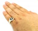 10k yellow gold two tone diamond suit ring 0.20ct