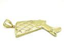 10k yellow gold two tone nefertiti large pendant 