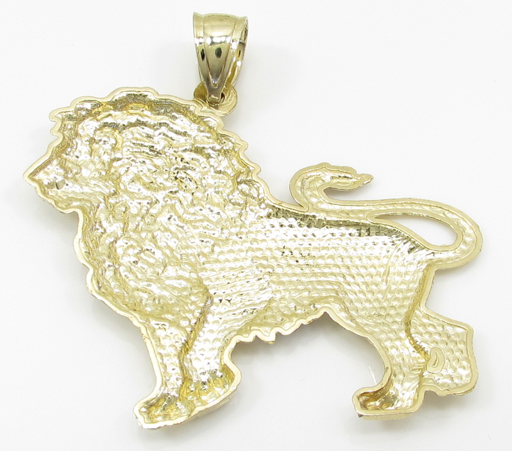 10k yellow gold small lion pendant - Image 3