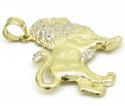 10k yellow gold small lion pendant